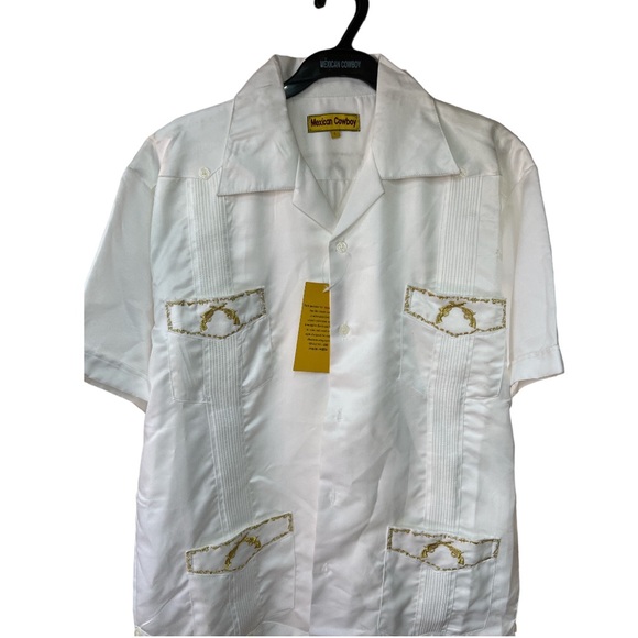 Sz L Vintage Mexican Cowboy Western Short Sleeve Shirt NWT - Picture 3 of 8